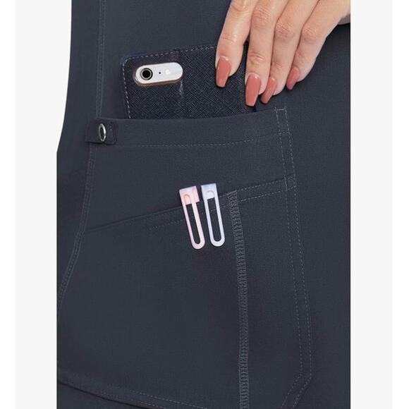 Med Couture Scrub SET V-Neck Top 4 Pockets MC7459 & Jogger Pant 5 Pocket MC7459 - Picture 2 of 8